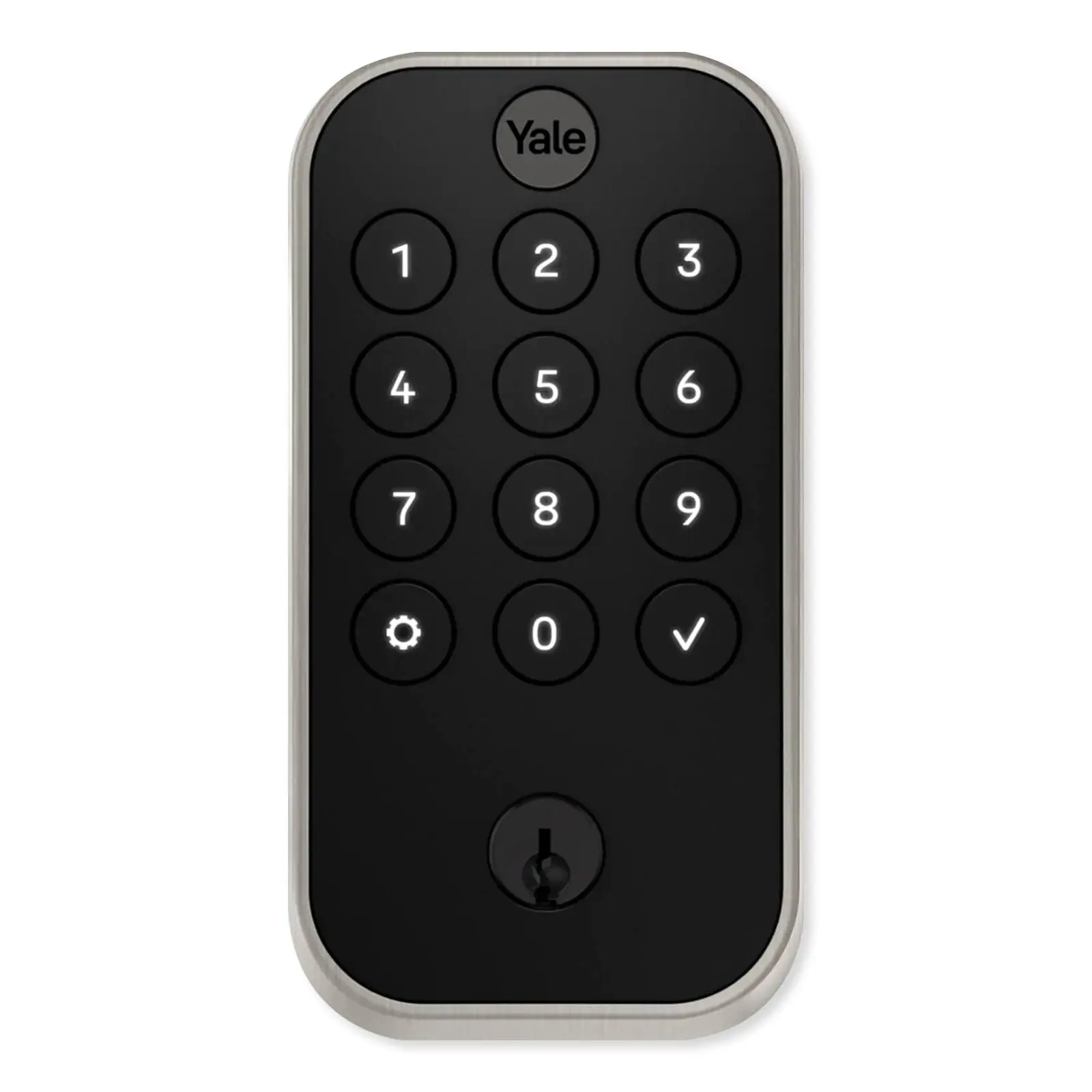 Yale Satin Nickel Smart Door Locks - Assure 2 Wi-Fi Keypad Deadbolt, Door Locks Keypad Deadbolt Smart, Keypad Unit, Secure Doors
