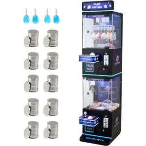 VEVOR Claw Crane Machine, Medium-Sized Arcade Game Machine with Light Sound, Adjustable Steel Claws, Precise Toy Candy Grabber Prize Dispenser Vending Toy, for Commercial Home Parties Cinema, PinkVEVOR Super Brand Day