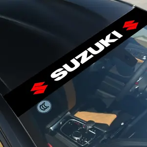 Car Windshield Decoration Sticker, Suzuki Car Logo Decal, Personalized Custom Exterior Accessories, Sunproof Waterproof Decorative Parts