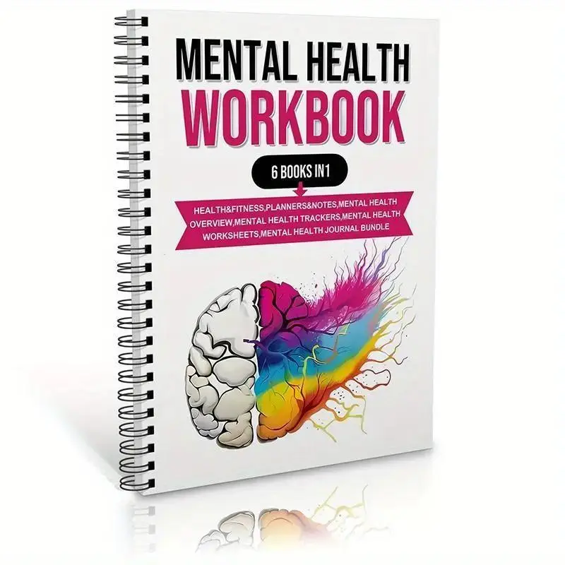 Mental Health Workbook, 1 Count Colorful Mindfulness Workbook, Managing Depression in Relationships, Addiction Recovery Strategies, Planners, Journals, Trackers, Mental Health Worksheet