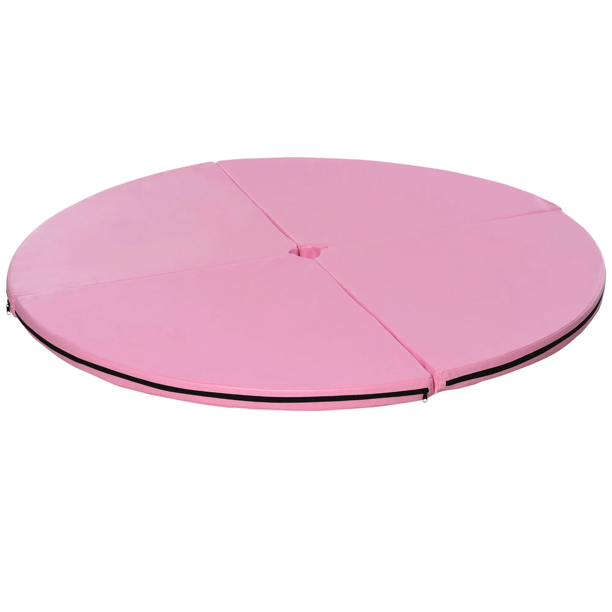 Soozier Pole Dance Fitness Mat, 2"T x 5'W Folding Foam Pole Crash Mat for Home Use, Lightweight, Foldable, Pink, Foam Mats