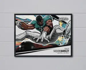 Prizm Saquon Barkley 2025 Manga 12x17 Poster Philadelphia Eagles