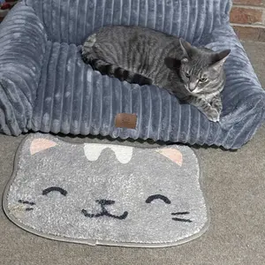 3 Styles Comfortable Pet Sofa Beds - Fluffy Fleece Cat Beds for Indoor Cats, Premium Soft with Removable Washable Cover