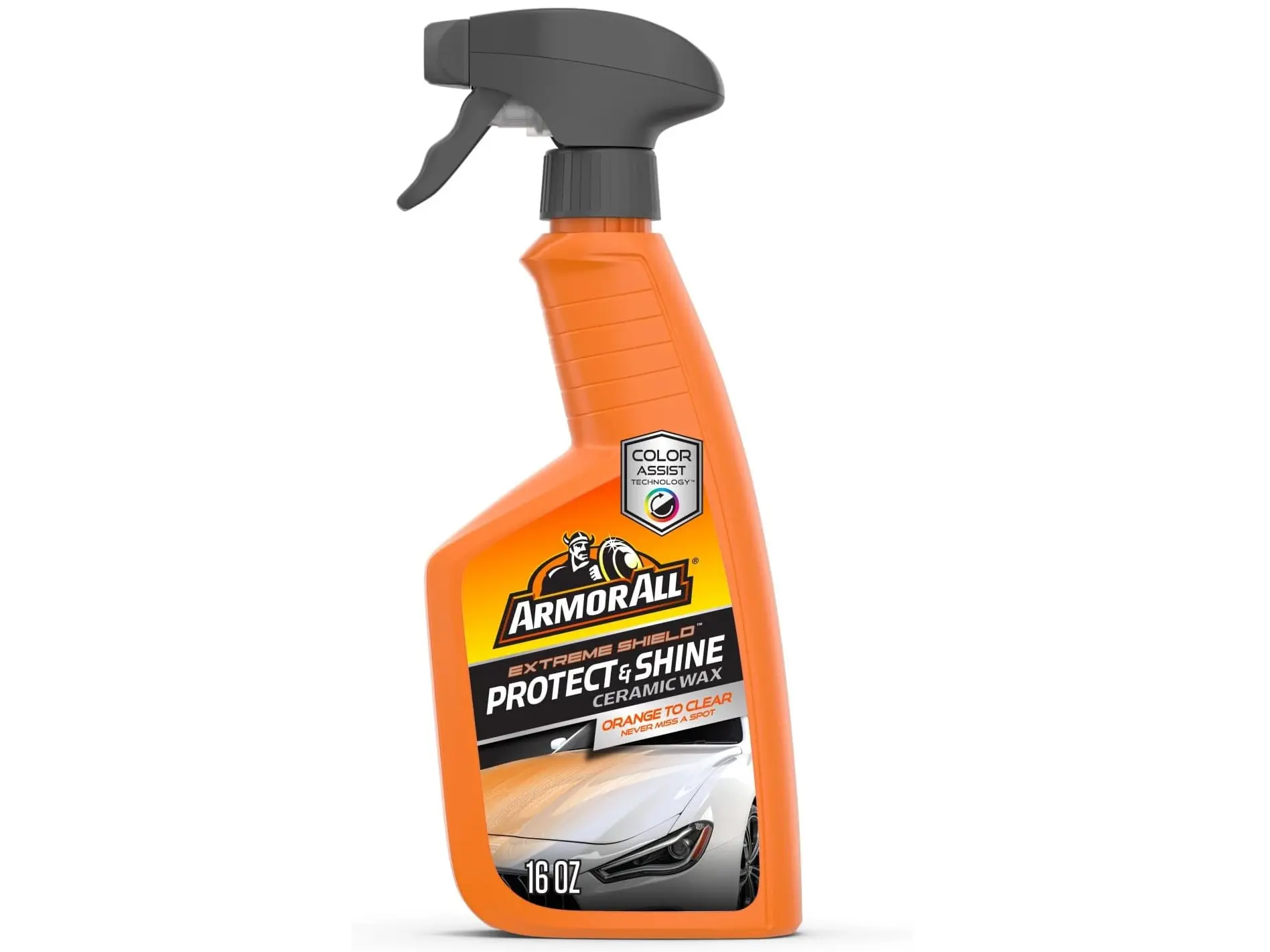 Armor All Ultra Shield Ceramic Wax - 16 fl oz Spray Synthetic Car Paint Care Wax with Color Assist Technology, Easy Application, Brilliant Shine, Long-Lasting Protection, Extreme Water Beading, Rich Color Depth, Over a Year of Defense