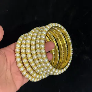 Noor Moti 6 Piece Bangles Set - Traditional Jewelry for Women