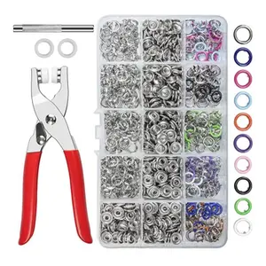 200PCS Snap Fastener Pliers Tool Set Metal Button Press, Fasteners,Snap Fastener Kit Heavy Duty,Snaps For Clothing, Snaps For Sewing, Craft Tools,Snaps And Fasteners,Sewing Hardware