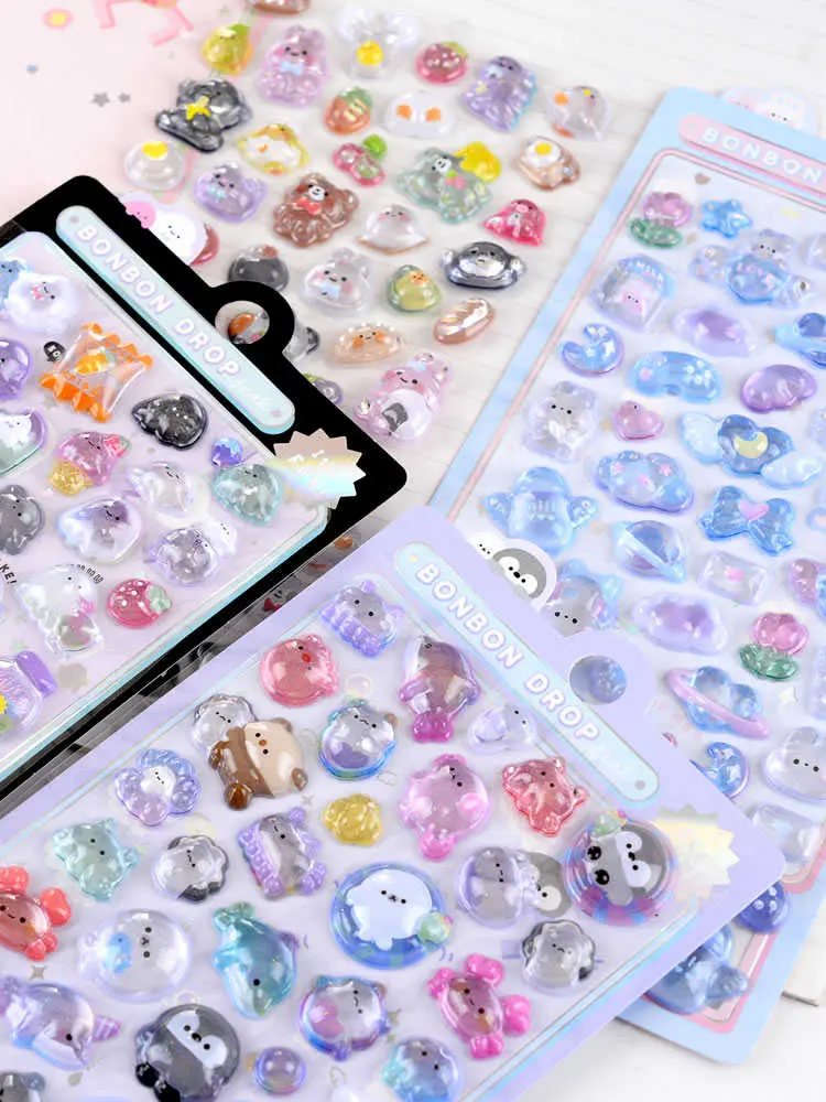 Cute 3D Cartoon Stickers (2 Pack) – Random Hues to Spruce Up Toys, Bags, Scrapbooks & More Scrapbooking Diy Craft Kit