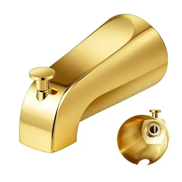 Brushed Nickel Bathroom Tub Spout with Water Diverter - 5.25 in Wall Front Mount, 1/2'' IPS Inside Thread, Enhances Beauty, Extends Tub Spout Lifespan, Maintains Luster, Easy to Install, Compatible with Westbrass E531D-1F-62, Enhances The Beauty