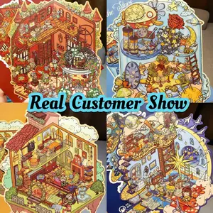 [Large Sized Sticker Scene] 4 Packs of The Little Prince Stickers, 1:1 Ratio Reference Picture, Exquisite Pattern, Tweezer and Freebie Included | Relaxing Sticker, DIY Girly Cute Stickerbook, Cartoon Stickerhaul, Holiday Decor, Puzzle Stickers, Stationary