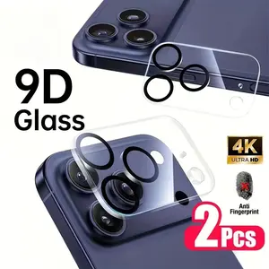 2-Piece Tempered Camera Lens Protector Set, Compatible with iPhone Models 17/17 Air/17 Pro Max/16e/14 Pro Max/15 Pro Max/16 Pro Max/14 Pro/13/15 Plus/12/11
