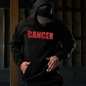 Cancer Zodiac Hoodie – Red Distressed Cancer Sign Sweatshirt for Men Women