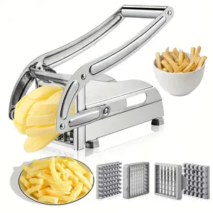 Vegetable cutter, French fry cutter, stainless steel fruit cutter, French fry shredder, potato slicer, vegetable chopper, onion chopper, food chopper, shredder for potatoes, carrots, and cucumbers, kitchenware, kitchen gadgets, kitchen accessories