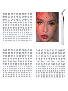 Fake Nose Lip Sticker Set, Stainless Steel Non-Piercing Jewelry for Punk Style Edgy Punk Aesthetic, Disposable Lip Nose and Eyebrow Stickers for All Seasons