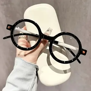 Women'S Large Round Reading Glasses with Anti-Blue Light Lenses - Non- Magnifying Eyeglasses, Heavy-Duty PC Frame, Non- Glasses for Computer, Tablet, Book - Ideal for Seniors, Adults & Women - -Eye Strain, Large Face Gla