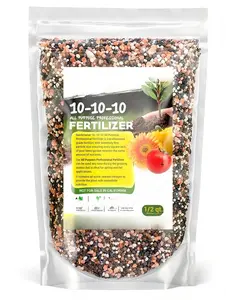 10-10-10 Plant Fertilizer Slow Release - 10 10 10 All Purpose Granular Garden Fertilizer for Vegetables, Tomato, Arborvitae, Shrubs, Rose, Flowers, Fruit, Fig Trees (1/2 Quart)