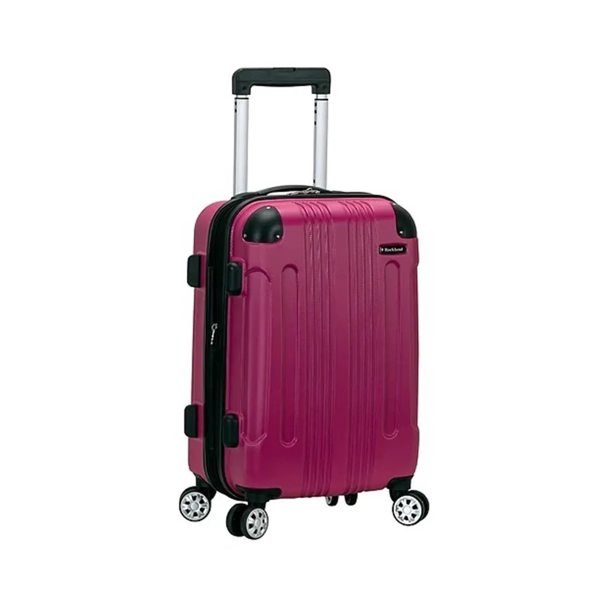 212 MAIN Rockland Sonic ABS Upright Spinner Luggage with Spinner Wheels - Magenta, Lightweight Durable Luggage