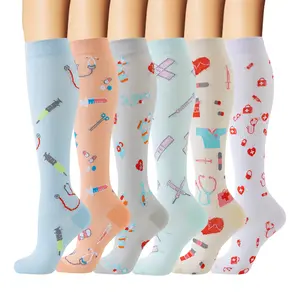 Kmhsozy 6 Pairs Compression Socks – Anti-Slip, Lightweight & Breathable, Perfect for Running, Yoga, Fitness, Cycling & All-Day Comfort