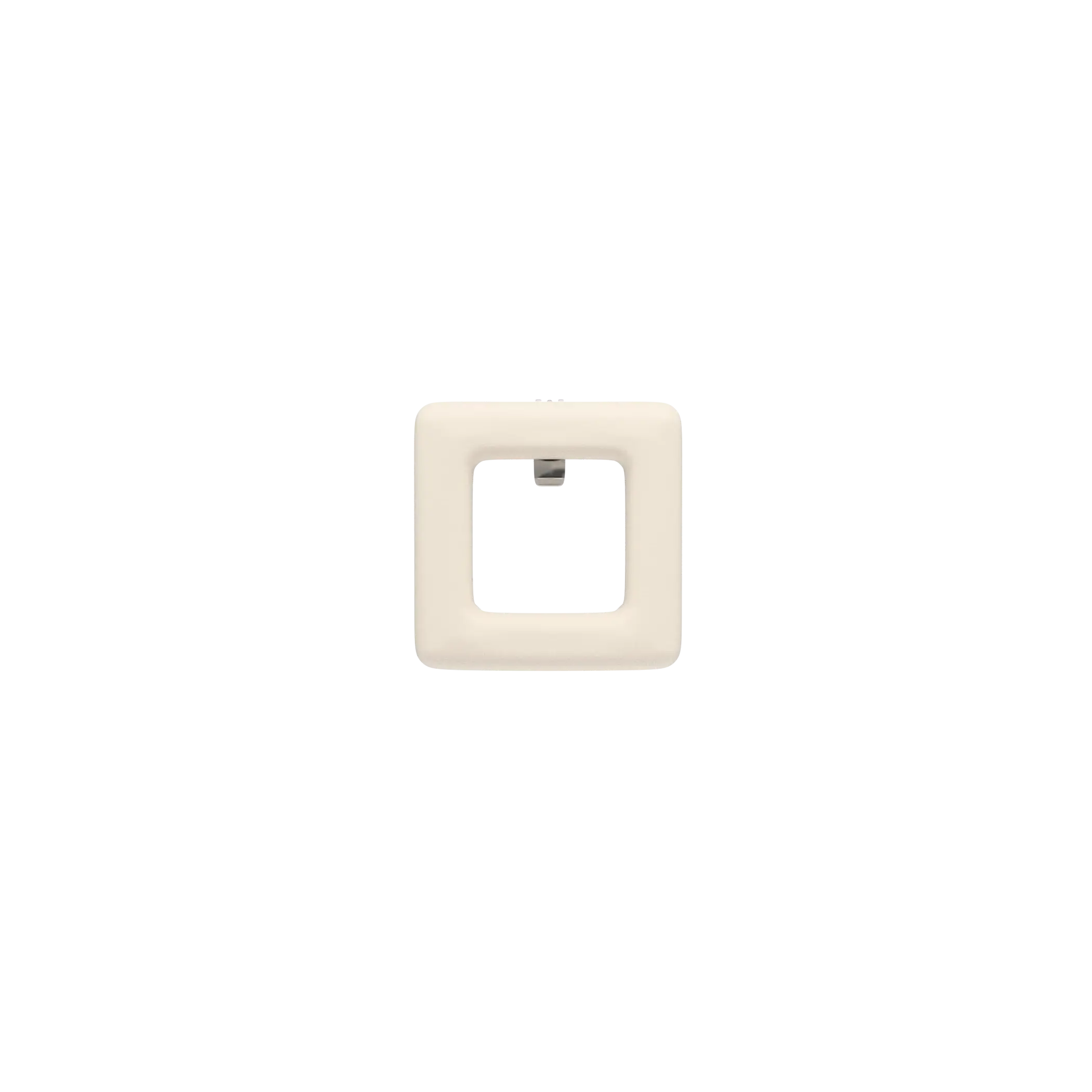 Square Ivory Leather Toe Clip