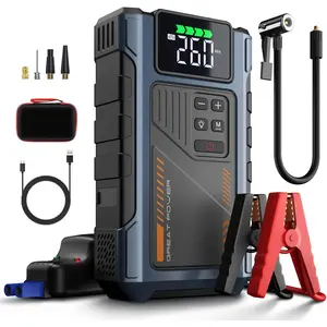Car Battery Charger Jump Starter with Air Compressor, 4500A Jumper Box for Car Battery Portable Booster Jump Pack, 12V Jumpstart Combo 150PSI Tire Inflator Air Pump(Up to 8.5L Gas/7.0L Diesel),fun car accessories Automotive Tool Kit Vehicle Car Jack Kit