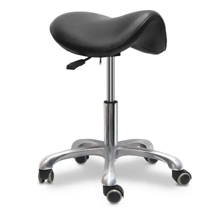 LIMKOMES Ergonomic Office Chair with Wheels, Saddle Stool with Hydraulic Lifting, Tilting, Swivel Height Adjustment, Rolling Seats for Medical Massage Salon, Posture Correction for Kids