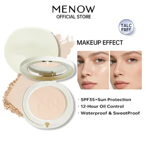 MENOW Sun protection Powder, SPF 35, All day oil control and longlasting wear,Waterproof, Sweatproof ,Concealer,Minimized Pores, does not cake or smudge, suitable for both dry and oily skin,  all day matte finish(with puff)