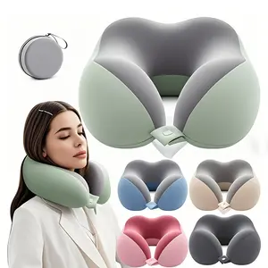 Memory Foam Travel Pillow U-Shaped Neck Pillow Nap Neck Pillow Slow Rebound for Sleeping on Plane or Car U-Shaped Pillow Supportive Memory Foam