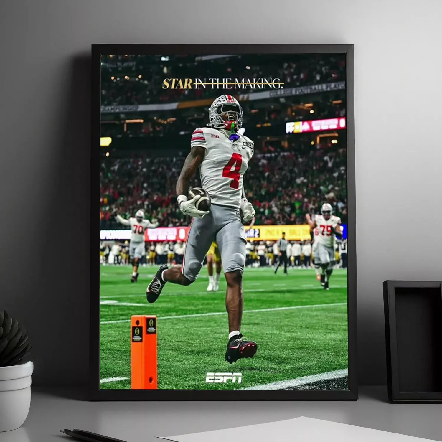 Jeremiah Smith Star In The Making Ohio State Buckeyes National Champ 2025 Poster