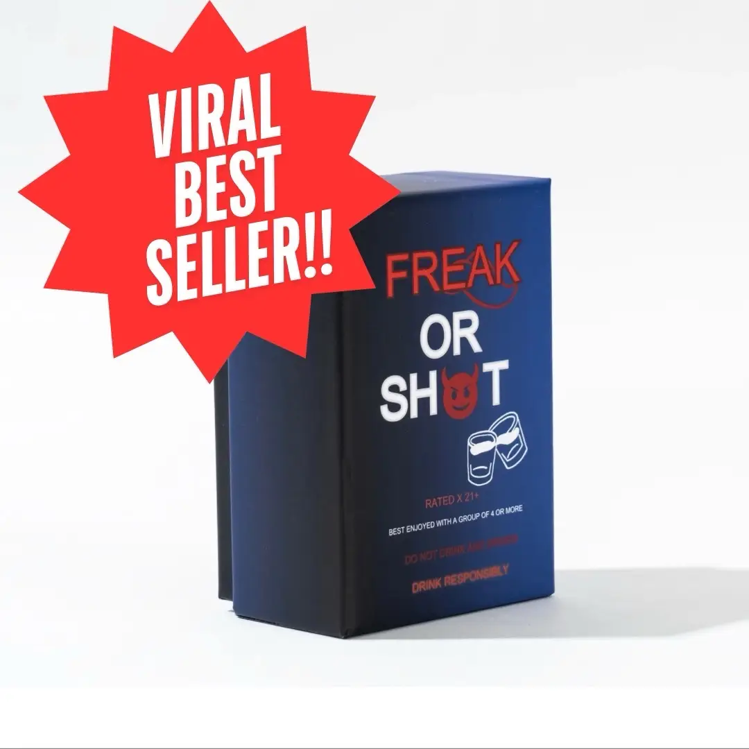 Freak or Shot Card Game - Viral Best Seller - 104 Raw & Unfiltered Cards for Group Trips & Weekend Starts - Risky Dares & Outrageous Questions