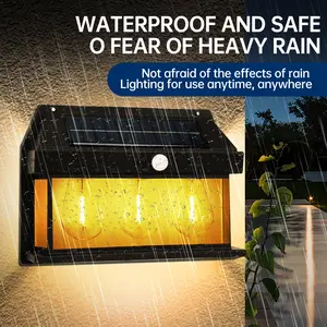 Smart Solar Lights Outdoor with Motion Sensor, Dusk to Dawn Solar Wall Sconce Featuring 3 Lighting Modes, Waterproof Security Wall Lantern Light for Yard Garden Patio Fence Exterior Decorative Lighting