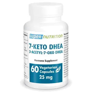 SuperSmart 7-Keto DHEA 25mg - Advanced DHEA Metabolite Supplement | Non-GMO & Gluten Free - 60 Vegetarian Capsules