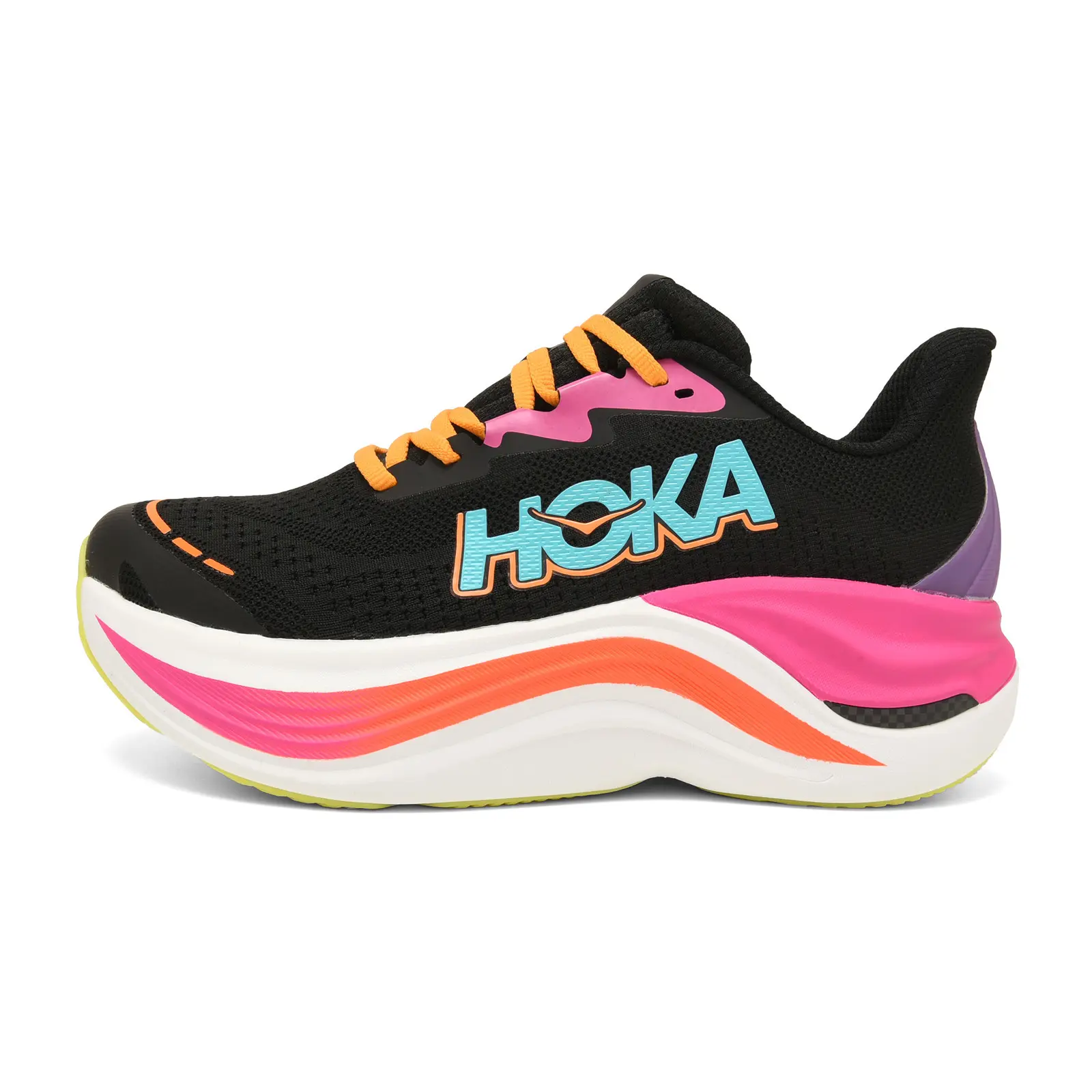 Color Contrast Hollow Flyknit Sneakers Multi-Layer Gradient Foam Sole Anti Slip Light Unisex Training Jogging Footwear