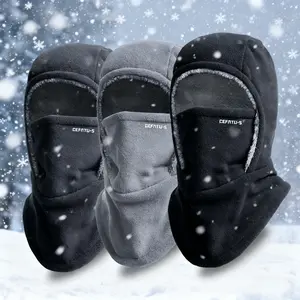 Winter hat, scarf, mask integrated gorros para el frío Men's Hat Scarf Mask 3-in-1 Unisex outdoor riding cold-proof and warm headgear men's accessories fleece thickened windproof and cold-resistant