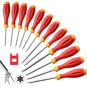 Torx  Set, 12-in-1 with T5 T6 T7 T8 T9 T10 T15 T20 T25 T27 T30 T40,  Srewdriver Set for Repair, DIY, and Maintenance,  Handle, CRV Steel,  Resistant