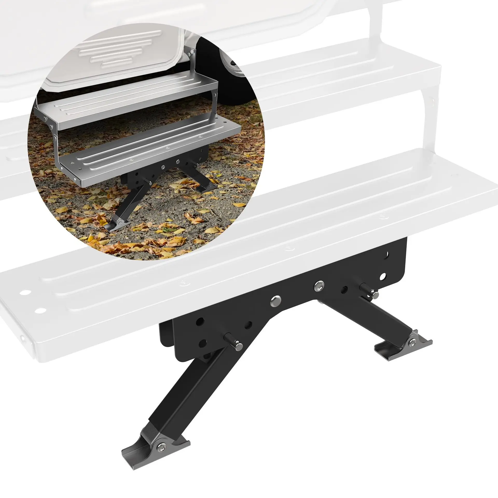 Universal RV Stabilizer Kit - 2.8"h to 11.4"h Adjustable Height, Tool-Free Setup, Prevents Sway, Eliminates Bounce, Folding Design for Easy Storage