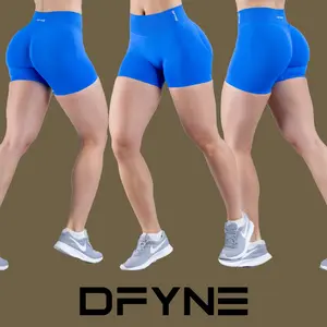 (High-end original single with original label)DFYNE Impact Shorts – Seamless High-Waisted Sculpting Shorts with 4.5" Inseam