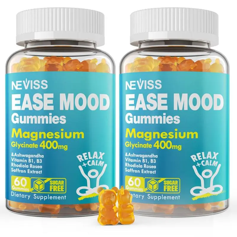Restful Nights Guaranteed: Premium Magnesium Glycinate Gummies 400mg - Sugar-Free, Perfect for Elderly, Adults & Kids, Promotes Restful Nights, Stress Relief, Muscle Comfort & Nerve Health