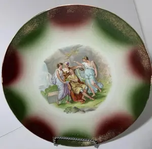 Antique Rare Plate Porcelain Empire Vienna Collection Mythological Scen