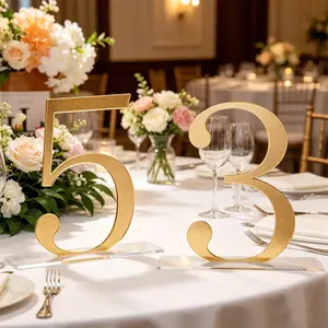 10 Acrylic Table Numbers (1-10) with Protective Film, Ideal for Weddings, Parties, Birthdays, Room Decor, Summer Gifts