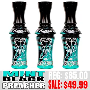 BLACK FRIDAY 2025 MINT AND BLACK DIE HARD THE  PREACHER DUCK HUNTING CALL