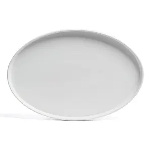 over&back Stackable Semi-Matte Stoneware Oval Serving Platter