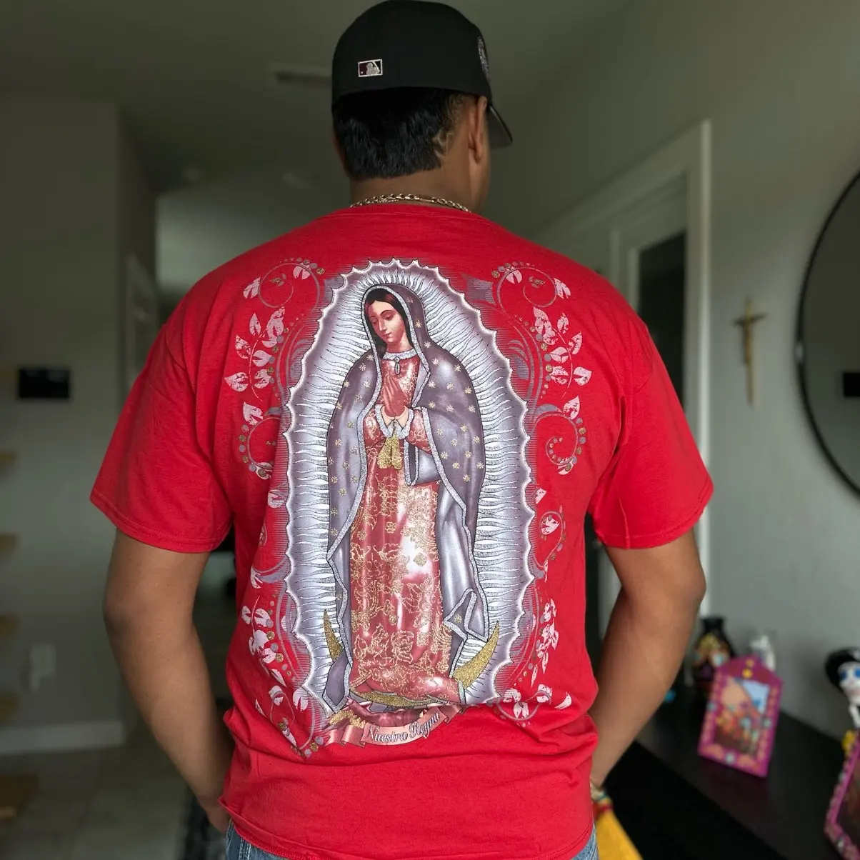 Red Virgen Mary T-Shirt