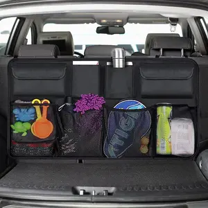Car Trunk Storage Bag, 1 Count Large-Capacity Car Trunk Organizer Bag, Multifunctional Rear Seat Back Waterproof Hanging Storage Bag, Automotive Car Accessories, Car Interior Accessory