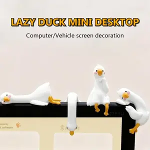 Duck 2025 New Desk Ornaments Desktop Statue Work Partner 1/4pcs Perfect Sculpture Desk Decor Desktop Decorations for Computer Screens, Office, and Home Decor Christmas/New Years/Birthday Gifts