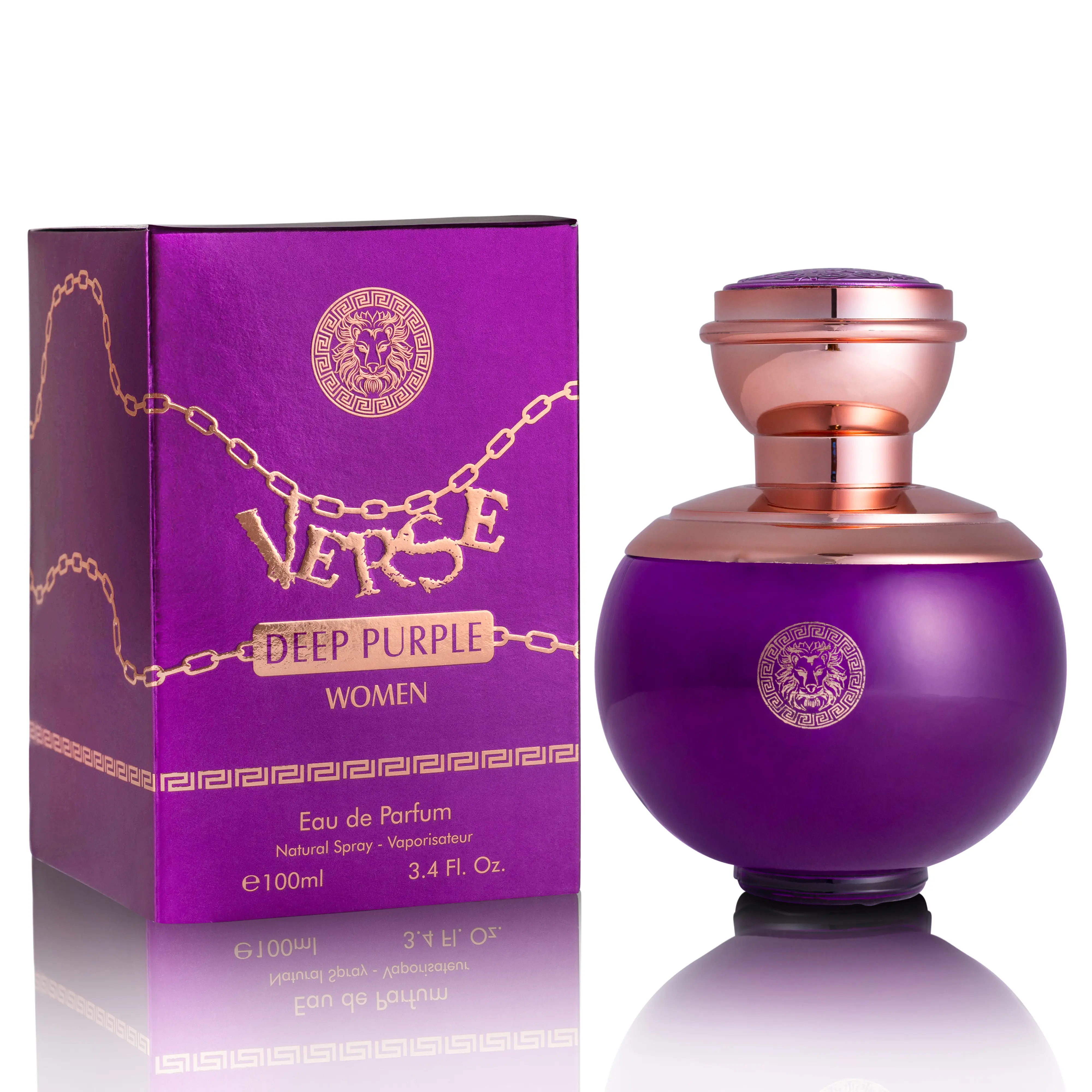 NOVOGLOW Verse Deep Purple Eau de Parfum for Women, Long-Lasting Floral Fruity Fragrance with Pear, Bergamot & Freesia, Cruelty-Free Vegan Signature Scent, 3.4 oz / 100ml