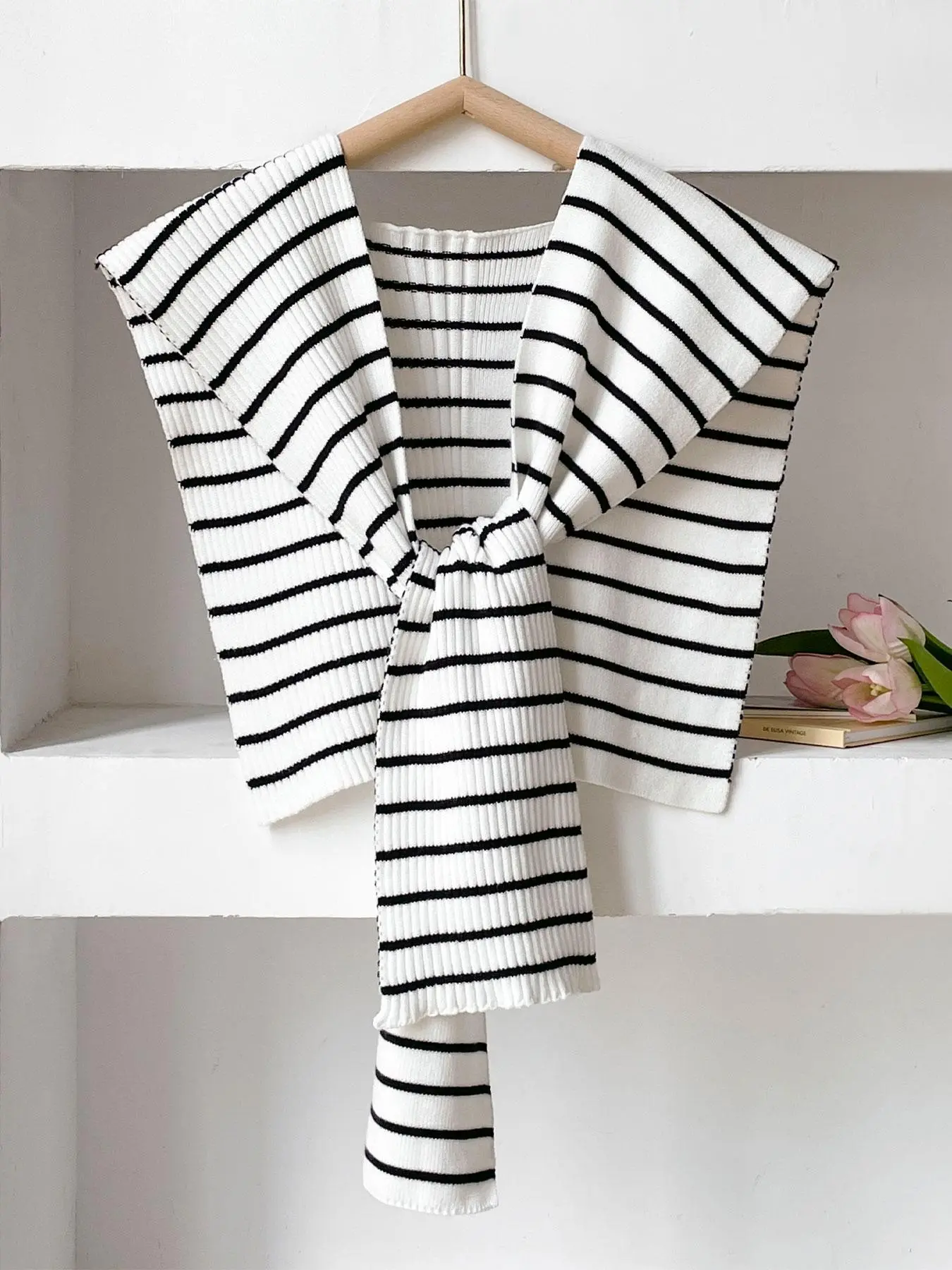 Women's Striped Print Summer Polyester Scarf, Casual Versatile Shawl for Daily Wear, Fashion Accessories for Women & Girls, Casual Soft Shawl