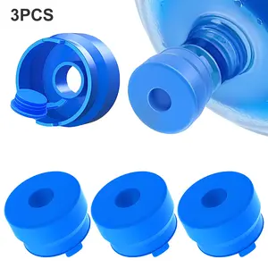 3/6Pcs 3 and 5 Gallon Water Jug Cap,Silicone Reusable Replacement Cap, Non Spill Bottle Caps for 55mm Bottle Water Dispenser Cap,Drinkware Accessories for Home Office Dormitory