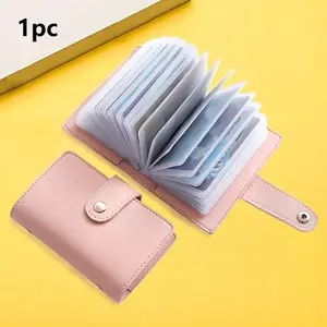 1pc Unisex PU Travel Card Holder with 26 Slots, Lightweight Portable Wallet, Simple Texture Multi-Card Case, Card Organizer Protector, Ideal Gift for Women, Birthday & Anniversary