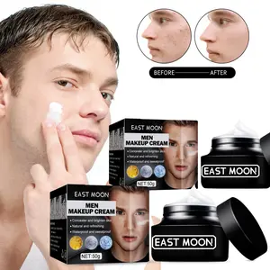 2 Pcs Men's Moisturizing Concealer Cream, Refreshing & Non-sticky Concealer Face Moisturizer, Invisible Pores Lazy Cream