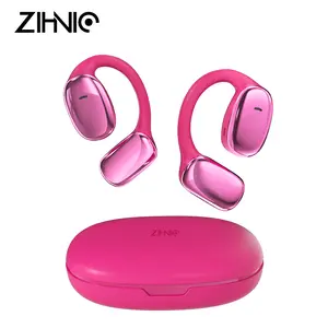 ZIHNIC S11 Open Ear Headphones With Charging Case, Comfort Wireless Earbuds,Bluetooth V5.4 Earphones,HIFI Quality,Hot Pink Audio Electronic Earbuds Headset Chargeable audifonos bluetooth noise cancelling headphones