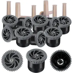Variable Arc Nozzle, 10 count Sprinkler Heads Replacement Compatible With Pop Up Sprinklers 0? - 360? Adjustable  17 Foot  Distance Lawn  Nozzle (17AN)